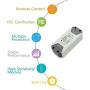 eMylo Smart RF Motor Controller Switch Relay Wireless Remote Control Switch 12V Motor Switch 433Mhz for Rolling Door, Electric Curtains/Locks, Water Pump, DC 5V-24V with 2 Transmitters （1 Pack）