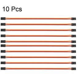 uxcell 10Pcs 23CM 3-Pin Male to Male Lead Servo Extension Cable Cord Connectors, 22AWG 60-Cores Wire for RC Futaba JR Servo