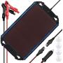 Waterproof 5W 12V Solar Battery Charger & Maintainer Pro - Built-in Intelligent MPPT Charge Controller - 12 Volt Solar Panel Trickle Charging Kit for Car Automotive Boat Marine Motorcycle RV Trailer