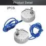 Fielect 2Pcs Synchronous Motor AC 110V 8-10RPM Turntable Motor CW Direction 4W TYC-50 Horizontal Hole Tapping Shaft