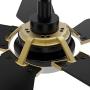 5 Blades Outdoor Smart Ceiling Fan - with Dimmable Light Kit and 10-speed DC Motor, Works with Remote Control/Alexa/Google Home/Siri, Timer, Schedule (Gold/Black)