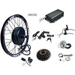 Programmable, 3000W Electric Bike Conversion Kit with 3000W Brushless DC Motor/E-Bike Conversion Kit,72V 80A Sabvoton Controller with PAS and Alarm
