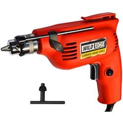 Wild Edge Corded Drill, Keyed Chuck 3/8-Inch, 3.0-Amp Portable Hand Drill