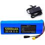 Wnicek Electric Bike Battery 36V 12Ah E-Bike Li-ion Battery Pack 12000mAh Rechargeable Battery Fit ?for 200W-750W Motor for Electric Scooters Electric Tools Tricycles Solar Energy with Charger