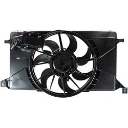 APDTY BV6Z8C607K Radiator Cooling Fan Assembly (Includes Fan Control Module, Electric Motor, Shroud) Replaces RF396, RF276, BV6Z8C607K