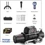ZEAK 12000 lb Electric Truck Winch DC Synthetic Rope, Waterproof Off Road, for Truck SUV, with Wireless Remote