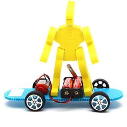 VanSP Electric Motor Skateboard Robot-Electric Motor Physical Science Toys-DIY Wooden Science Experiment Kits-Circuit Building STEAM Toys for Kids