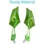 ESUPPORT Green Universal Motorcycle Motorbike Bike 8mm 10mm Rear View Side Mirror Scooter ATV