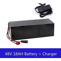 Wnicek 48V 18000mAh Lithium Battery Pack 1000W E-Bike Battery Pack Used for Motors Within 1000W 750W 500W 350W 250W for Electric Scooters Electric Tools Electric Tricycles