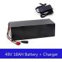 Wnicek 48V 18000mAh Lithium Battery Pack 1000W E-Bike Battery Pack Used for Motors Within 1000W 750W 500W 350W 250W for Electric Scooters Electric Tools Electric Tricycles