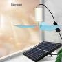 Utopone Small Solar Ceiling Fan USB Interface can Charge Mobile Phone Easy to Start Ceiling Fan Rotary Button Stepless Speed Regulation Round Edge Treatment Built-in Hook