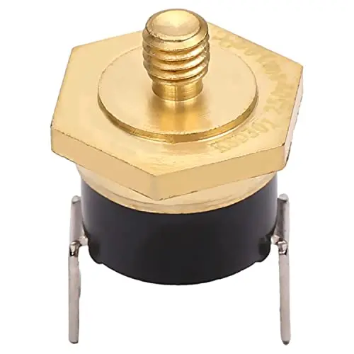 Fielect KSD301 Thermostat Temperature Control Switch,Adjust Snap Disc Temperature Switch 100°C Copper M5 Normally Closed 1 Pcs