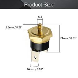 Fielect KSD301 Thermostat Temperature Control Switch,Adjust Snap Disc Temperature Switch 105°C Copper M4 Normally Closed 1 Pcs