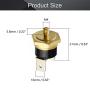 Fielect KSD301 Thermostat Temperature Control Switch,Adjust Snap Disc Temperature Switch 105°C Copper M4 Normally Closed 1 Pcs