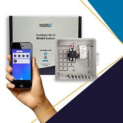 Migro Outdoor Smart Wi-Fi Outlet Box, Heavy Duty 50A Resistive 120VAC 40A 5HP Wireless Pump Control Timer Switch, Compatible with Smart Phone, Alexa, Google Home, IFTTT UL Listed