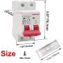 smseace DC Miniature Circuit Breaker, 6A 2P 500V Low Voltage DIN Rail Mounted Miniature Air Circuit Breaker, Suitable for Solar Panels Grid System.FCY8-63-C6-2P