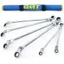 ORION MOTOR TECH Ratcheting Wrench Tool Set, Dual Head Metric Wrench Set with Long Handles Flex Head 12pt 72 Gear Ratchets, 8mm 9mm 10mm 11mm 12mm 13mm 14mm 15mm 16mm 17mm 18mm 19mm Ratchet Wrench Set