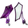 ESUPPORT Purple Universal Motorcycle Motorbike Bike 8mm 10mm Rear View Side Mirror Scooter ATV