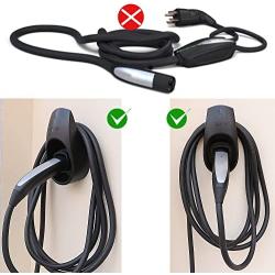 BMZX Tesla Charger Holder Charging Cable Organizer with Charger Slot for Tesla Motors Wall Mount Connector Bracket Adapter Fit American Model S Model X Model 3 Model Y