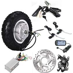 Electric Bicycle Motor 10 inch 36V/48v 500w/800w 12-50km/h Hub Motor kit Electric Scooter Wheelchair Motor Electric Bike Wheelbarrow