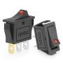 QCQIANG 2PCS AC 16A 250V 20A 125V Rocker Switch with Red LED Light, Rocker Button Switch for Cars, Motorcycles, Vacuum Cleaners