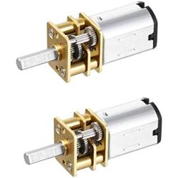 QMseller 2PCS DC 6V 300RPM Micro Gear Box Speed Reduction Motor 0.18A Electric Gear Motor with 2 Terminals