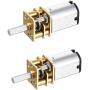 QMseller 2PCS DC 6V 300RPM Micro Gear Box Speed Reduction Motor 0.18A Electric Gear Motor with 2 Terminals