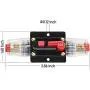 RED WOLF 50A Amp Audio Inline Fuse Circuit Breaker Auto Fuse Holder Inverter Manual Reset 12V-48V DC for Car Marine Trolling Motors Boat ATV Stereo Solar Switch System Overload Protection Waterproof