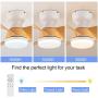 EKIZNSN 22 Modern Small Low Profile Flush Mount Ceiling Fan with Lights Remote Control, 6 Speed DC Motor and 3 Blade Ceiling Fans, White