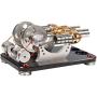 Sunnytech Hot Air Stirling Engine Motor Generator Education Toy Electricity SC02M-M16-22-D