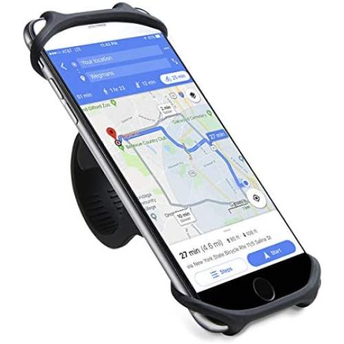 Bike Phone Mount, Motorcycle Cell Phone Holder– Universal Any Phone or Bicycle Handlebar, Non-Slip Shockproof Bike Phone Holder for Stem Mounting 4