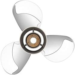 YOUNG PROPS 10 3/8 x 14 Stainless Steel Outboard Propeller for Mercury Engines 30-70 HP Reference No.48-816704A46, 48-855860A46 13 Tooth, RH