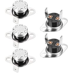 uxcell KSD301 Thermostat 95°C/203°F 10A Normally Open N.O Adjust Snap Disc Temperature Switch for Microwave Oven Coffee Maker 5pcs