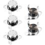 uxcell KSD301 Thermostat 95°C/203°F 10A Normally Closed N.C Adjust Snap Disc Temperature Switch for Microwave Oven Coffee Maker 5pcs