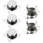 uxcell KSD301 Thermostat 95°C/203°F 10A Normally Open N.O Adjust Snap Disc Temperature Switch for Microwave Oven Coffee Maker 5pcs