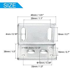 MECCANIXITY Mounting Bracket Motor Holder L-Shape with Screw Fixed Fastener DIY Parts DC Gear Reduction Motor 2 Pcs