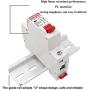 smseace DC Miniature Circuit Breaker, 50A 1P 250V Low Voltage DIN Rail Mounted Miniature Air Circuit Breaker, Suitable for Solar Panels Grid System.FCY8-63-C50-1P