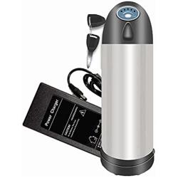 FREEDOH 24V/ 36V/ 48V E-Bike Battery Li-ion Water Bottle Battery Rechargeable Battery for 250W 500W 750W Scooter Motors with Charger Battery Indicator BMS Protection Board