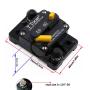 T Tocas 60 Amp Thermal Circuit Breaker with Switch Manual Reset for Boat Marine RV Yacht Battery Truck Solar, 12V - 48V DC, Waterproof (60A)