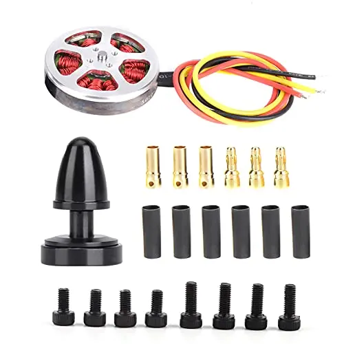 Brushless Motor, 5010-360KV 1PCS Metal Outdoor Big Load Multiaxis Thick Line Hollow Cover Double Bearing Brushless Motor(Negative Tooth)