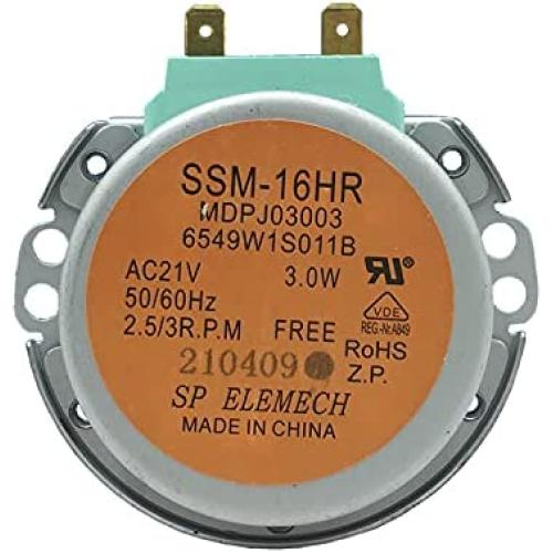 6549W1S011B Oven Microwave Oven Turntable Motor SSM-16HR Carousel Synchronous Motor AC21V 2.5/3 RPM 50/60Hz Compatible for LG GE and Others