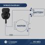 Five Oceans Trolling Motor (12V–24V) Foot Control Switch with Continuous-ON lever, Rated Up to 50 Amps DC, Black PolyCarbonate, Waterproof IP65, FO-4601