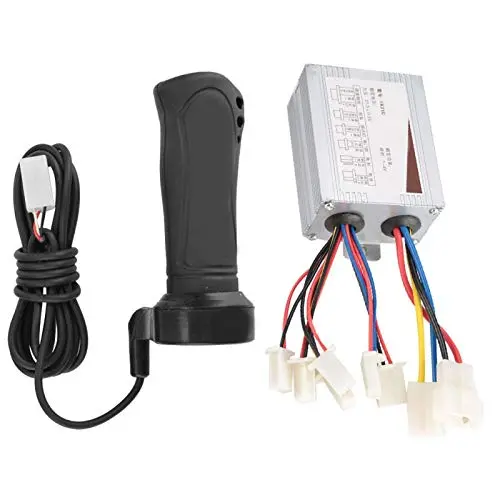 EVTSCAN 500W Brushed Speed Motor Controller and Throttle Grip for Electric Scooter Bicycle e-Bike Tricycle(36V 500W)