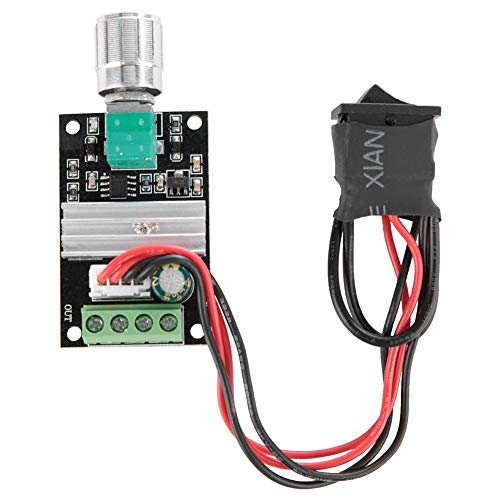 FTVOGUE Regulator Speed Electric Motor Controller with Switch Function DC 6-28V 3A PWM DC ,Motor Equipment Accessories