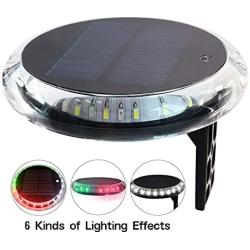 Jamgoer Solar Power Navigation LED Signal Light DC12V Indicating Lights Equipped with Wireless Remote Control for Marine Sailing Boat Yacht Buildings Garden
