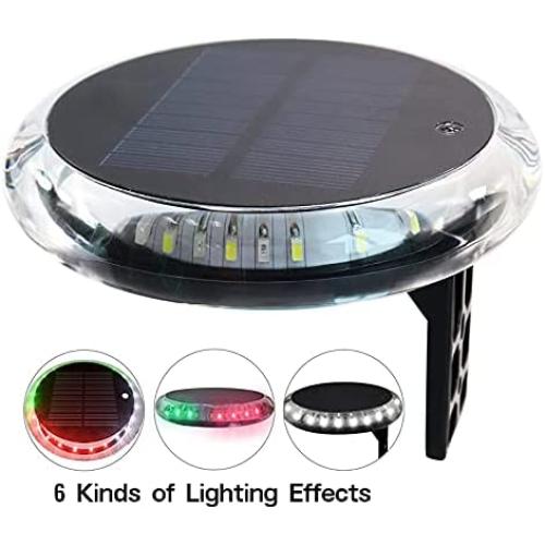 Jamgoer Solar Power Navigation LED Signal Light DC12V Indicating Lights Equipped with Wireless Remote Control for Marine Sailing Boat Yacht Buildings Garden