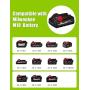 Power Wheel Adapter for Milwaukee M18 Battery,for Milwaukee Battery Adapter with Build-in Switch & Fuse, 3Pcs 30A Fuse, 12AWG Wire, Power Adaptor Dock for Milwaukee Tools, DIY Use for Toys/Truck