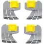 ATIE MX8 Elite MX6 Elite Pool Cleaner Cyclonic Scrubbing Brush R0714400 Replacement for Zodiac MX8 Elite, MX6 Elite Scrubbing Brush R0714400 (4 Pack)