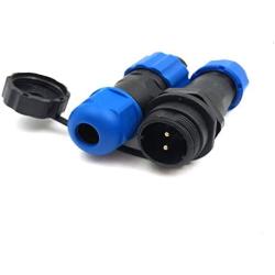 SD13 2pin Waterproof Power Connector, φ13mm 10A 380V High Voltage 1865mm Male Female Circular Power LED Connector (Female)-Socket(Male) (2pin, Direct Plug)