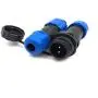 SD13 2pin Waterproof Power Connector, φ13mm 10A 380V High Voltage 1865mm Male Female Circular Power LED Connector (Female)-Socket(Male) (2pin, Direct Plug)